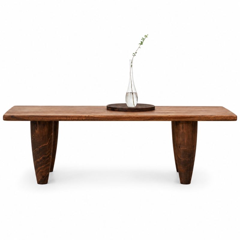 nordic wood coffee table in brown