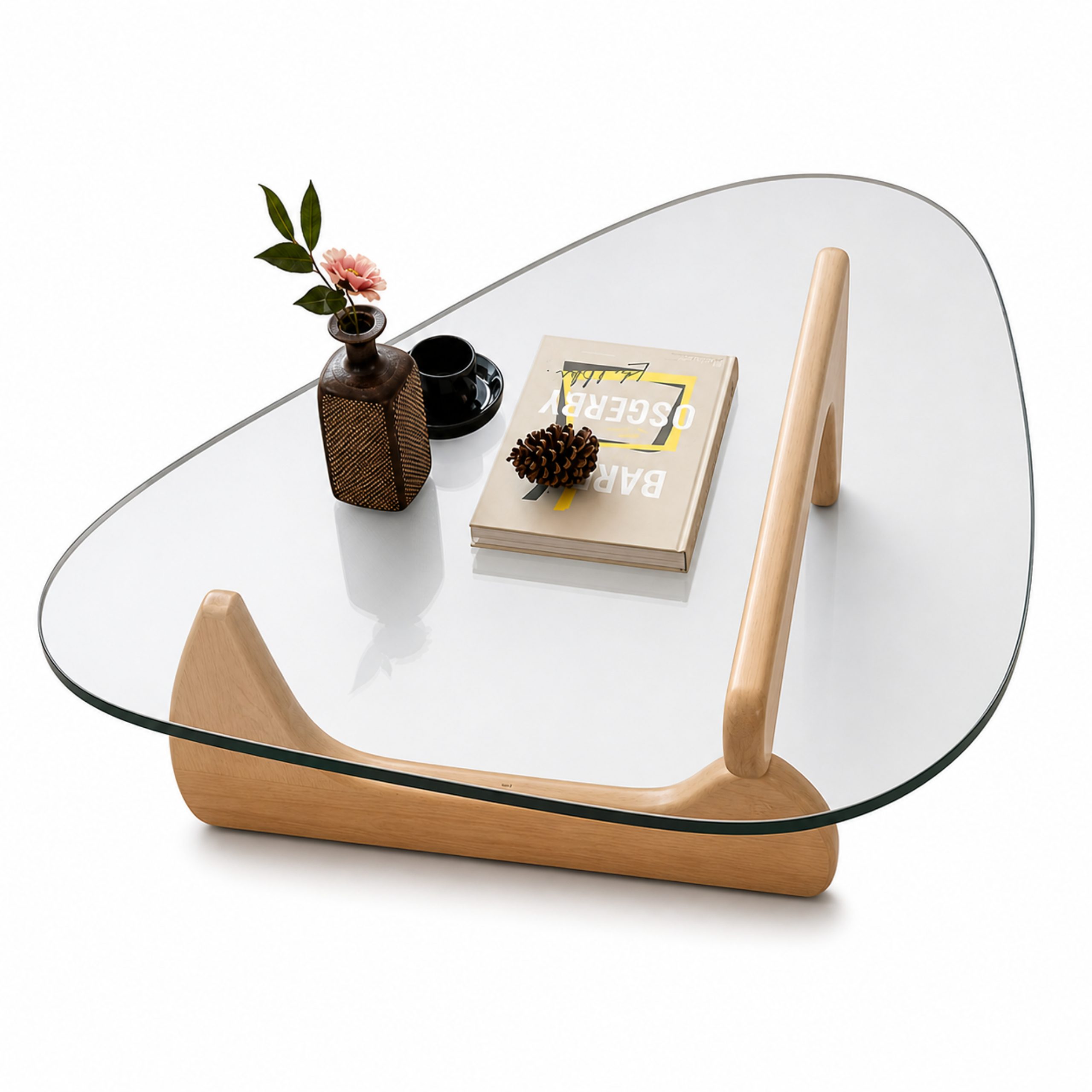 noguchi coffee table in light brown